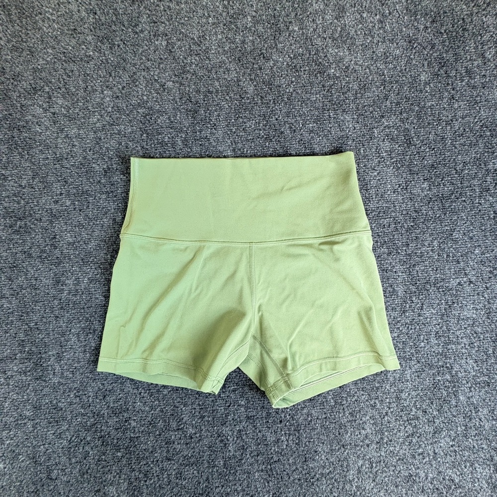 Lululemon Align Shorts Womens 25x5 Mint Green Stretch High Rise Yoga Activewear